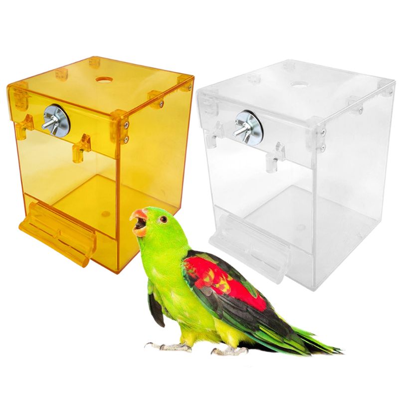 Transparent External Bird Bath Square Basin For Birds