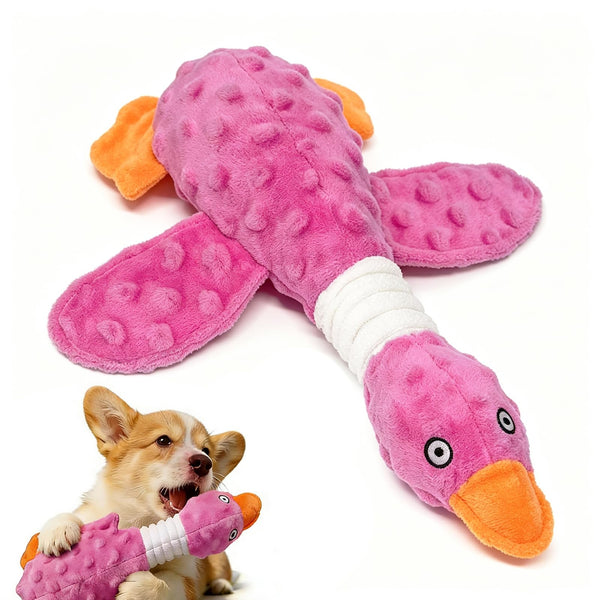 Durable Squeaky Duck Plush Dog Toy For Chewers