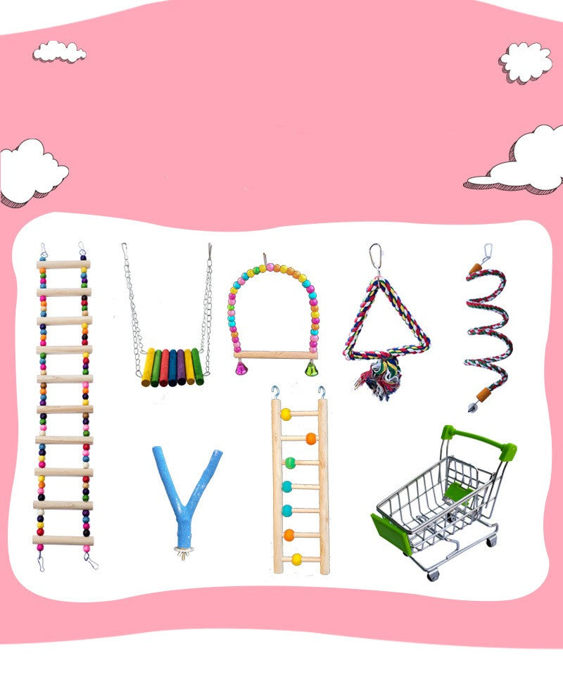 Parrot Bird Toy Swing Ring Aerial Climbing Ladder