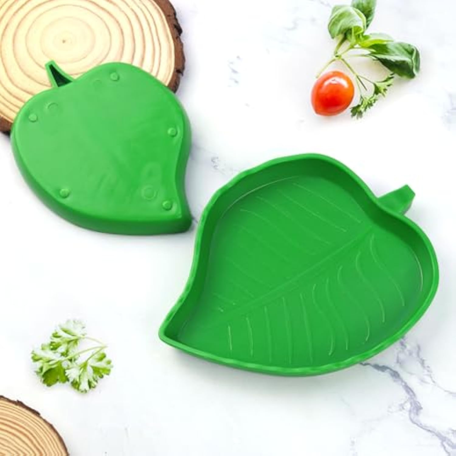 Leaf Reptile Food Water Bowls For Small Pets