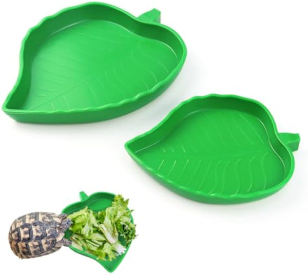 Leaf Reptile Food Water Bowls For Small Pets