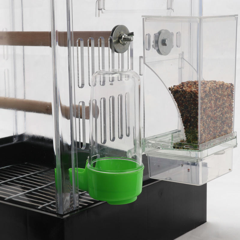 Transparent Automatic Plug In Bird Food Container