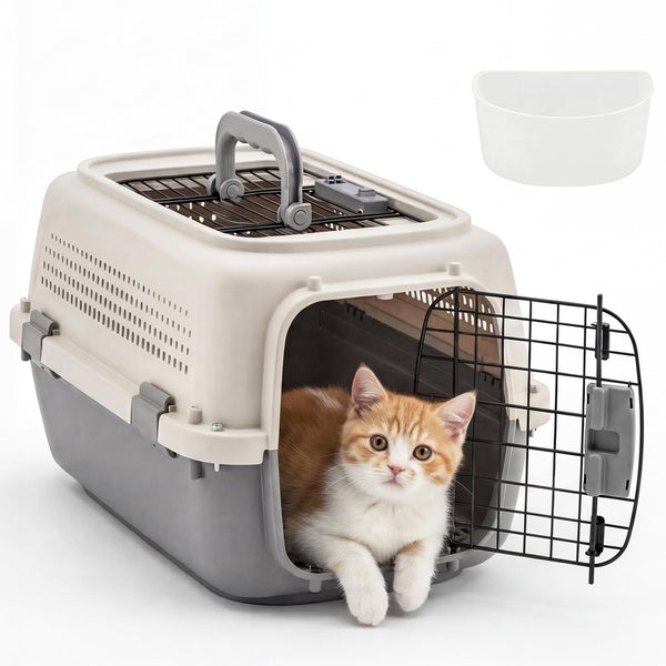 Airline Approved Pet Carrier With Secure Wire Doors