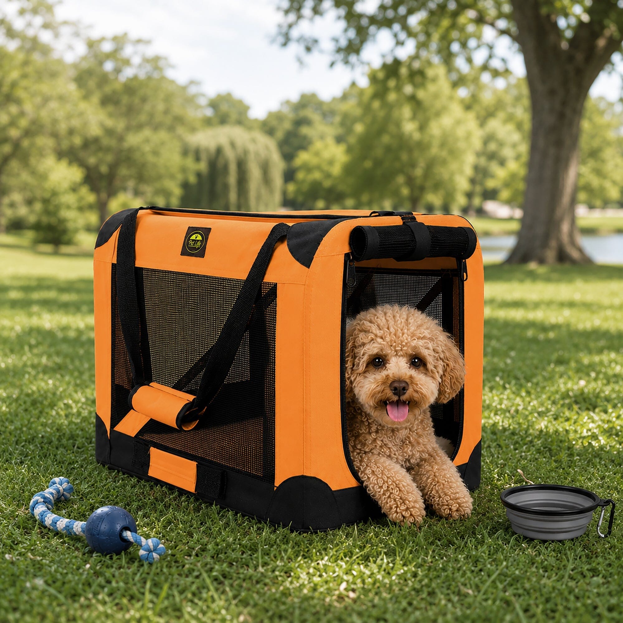 360° Vista View Folding Metal Frame Pet Crate