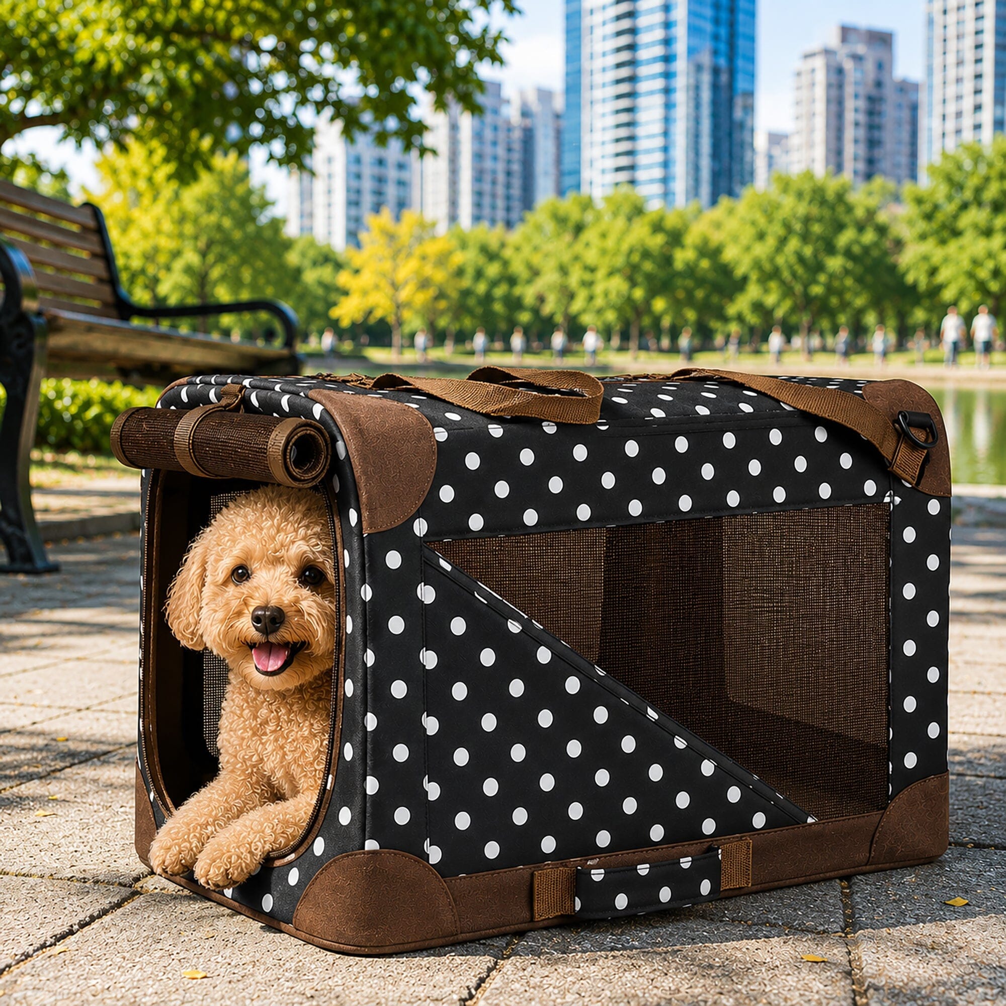 360° Vista View Folding Metal Frame Pet Crate