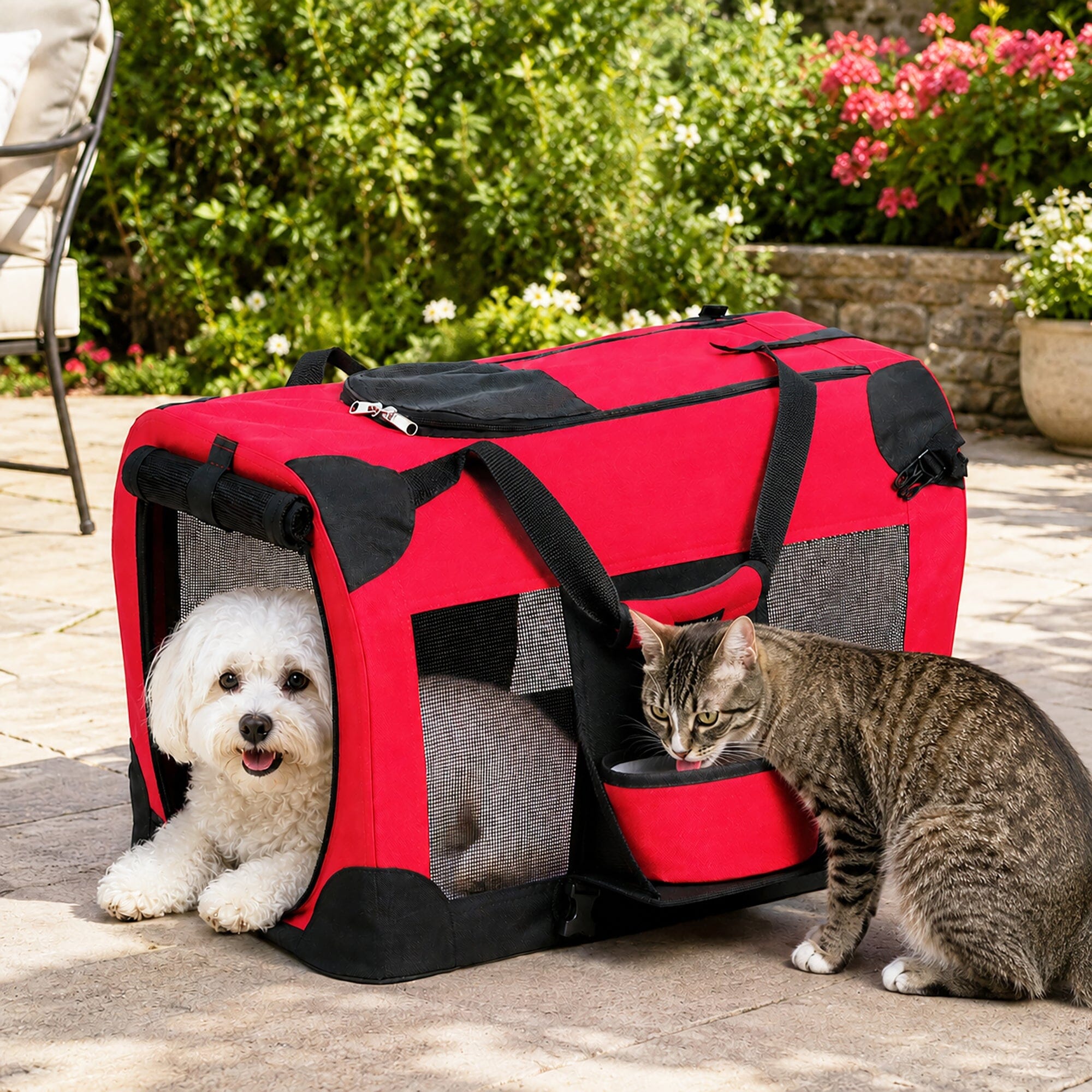 Deluxe 360° Vista View Folding Metal Pet Crate